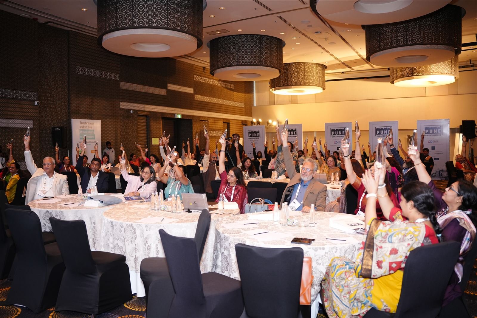 Forum participants gathered for an education leadership event